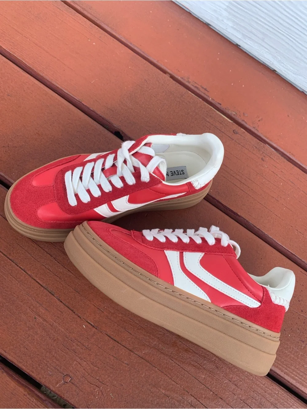 Steve Madden Dodge Platform Sneakers with White Accent